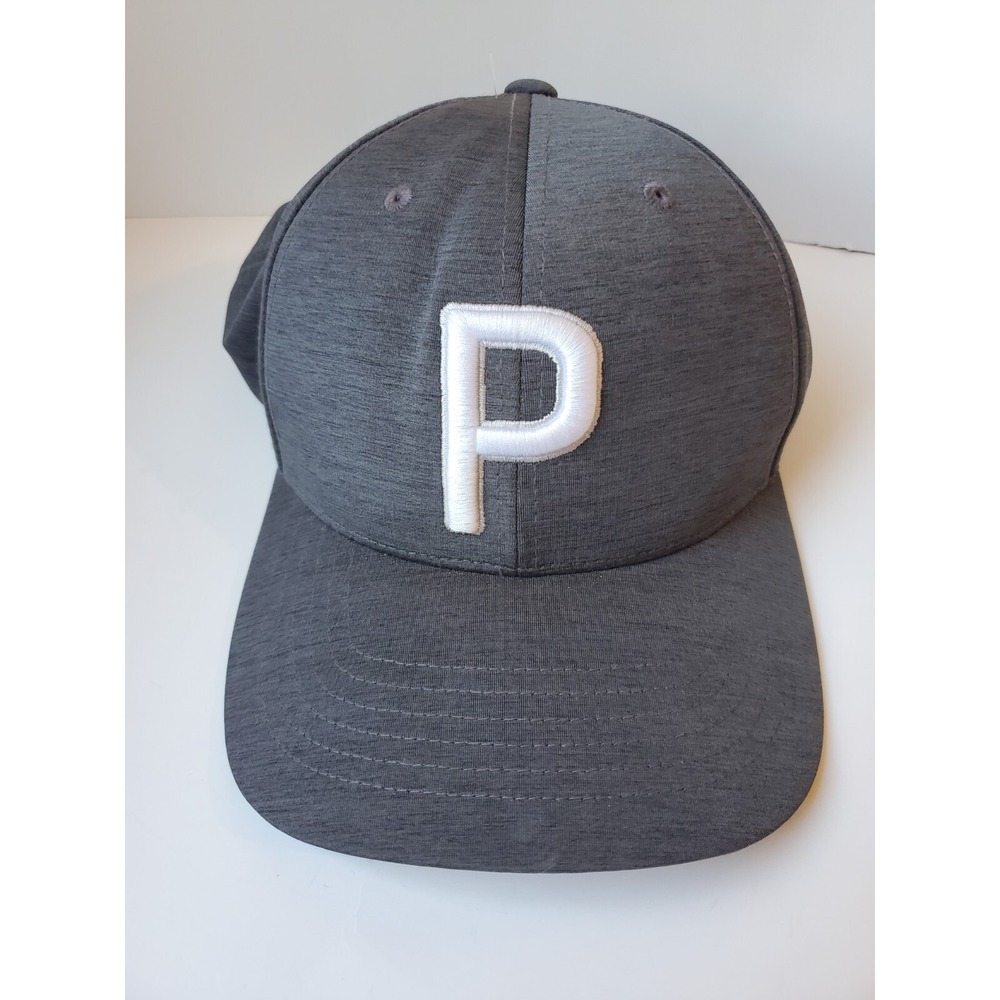 Puma P110 Snapback Grey And White Adjustable Golf Hat/Cap Tour Exclusive